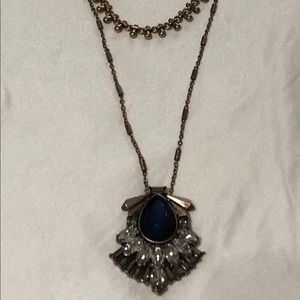 Versatile triple strand necklace in antique gold